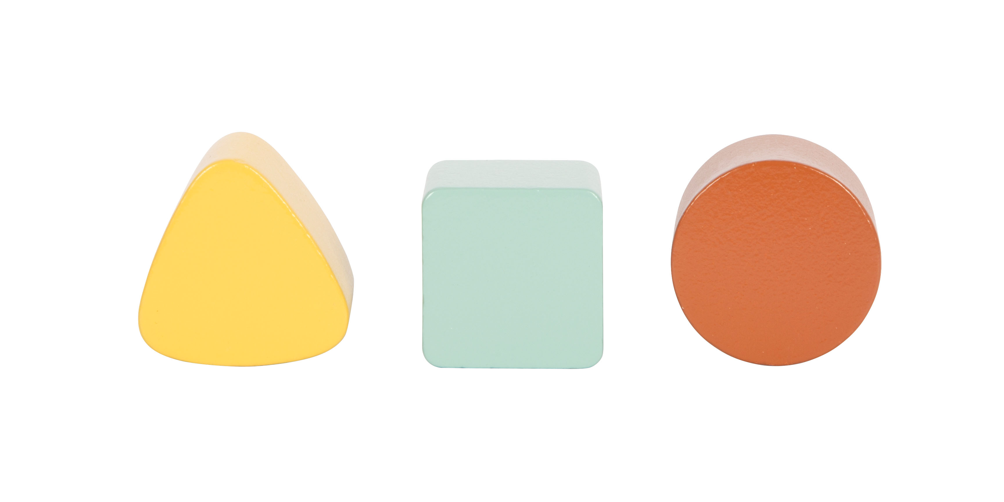 Drei Formen-Stecksteine für Lauflernwagen