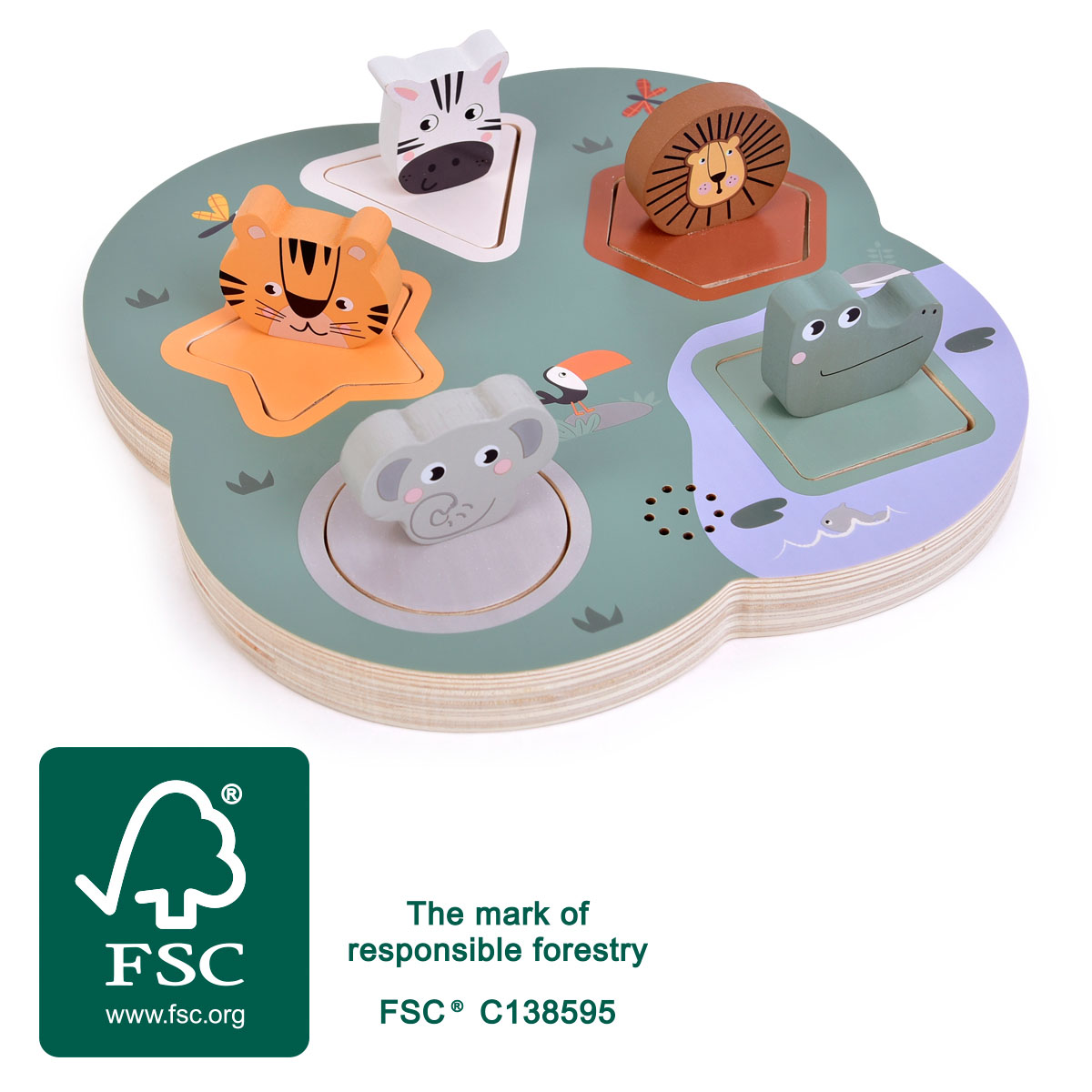 Puzzle à poser 3D Cris des animaux « Safari »