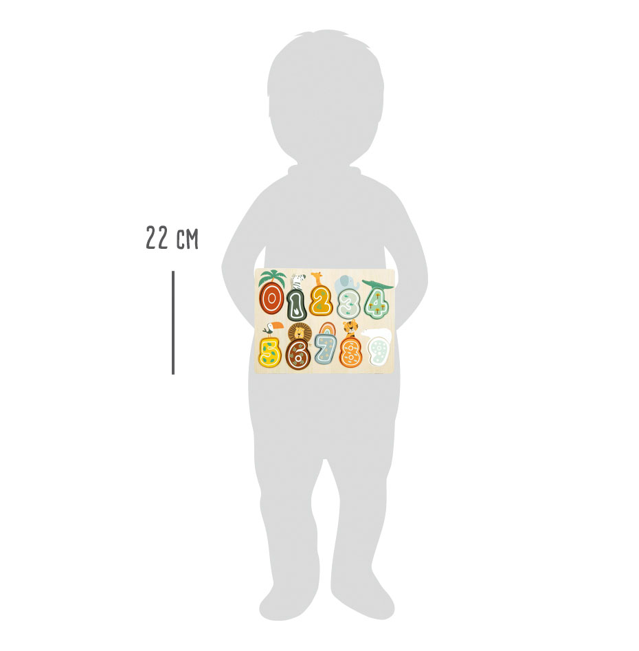 Setzpuzzle Zahlen „Safari“ für Kinder