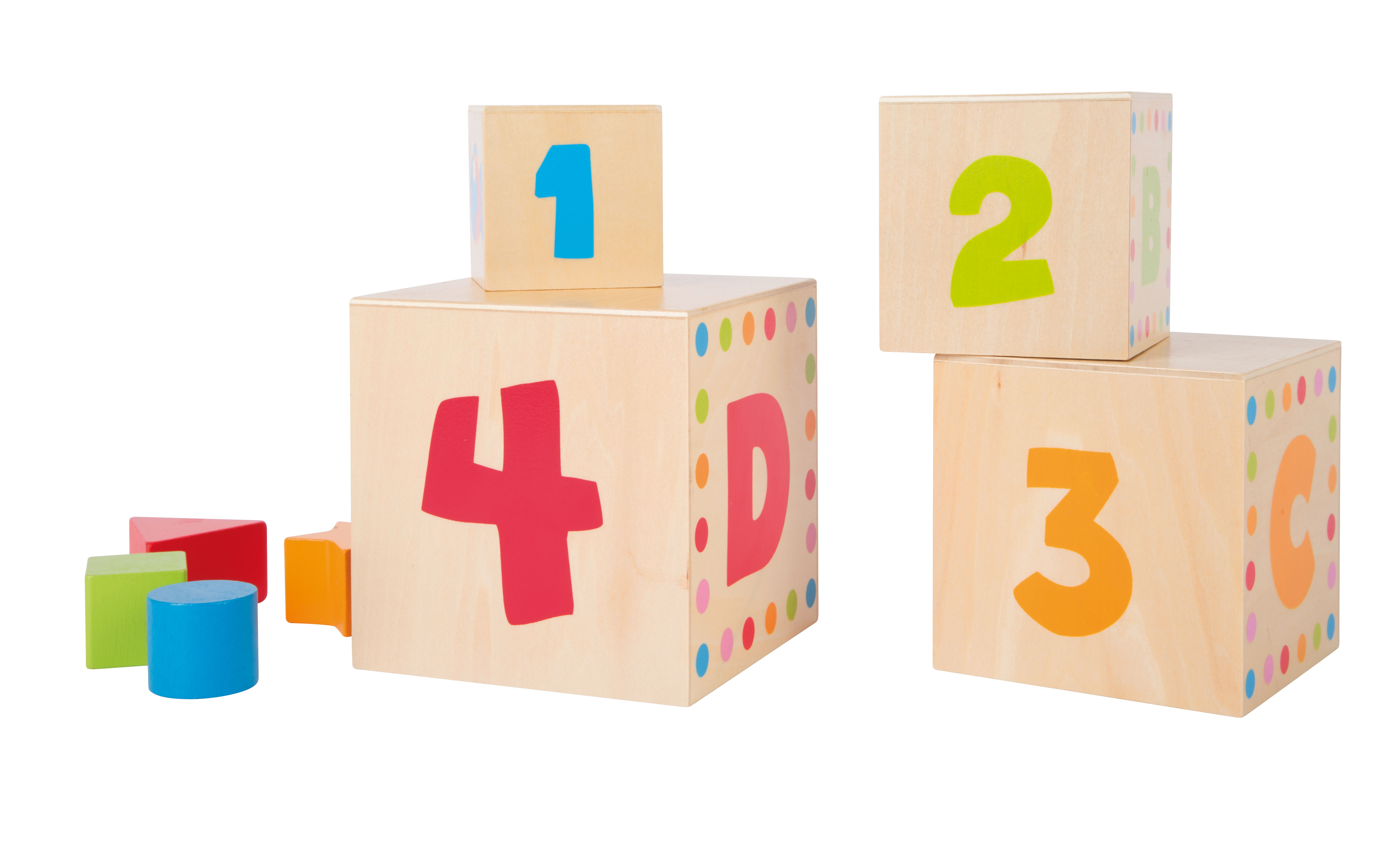 Stapelwürfel ABC für Kinder