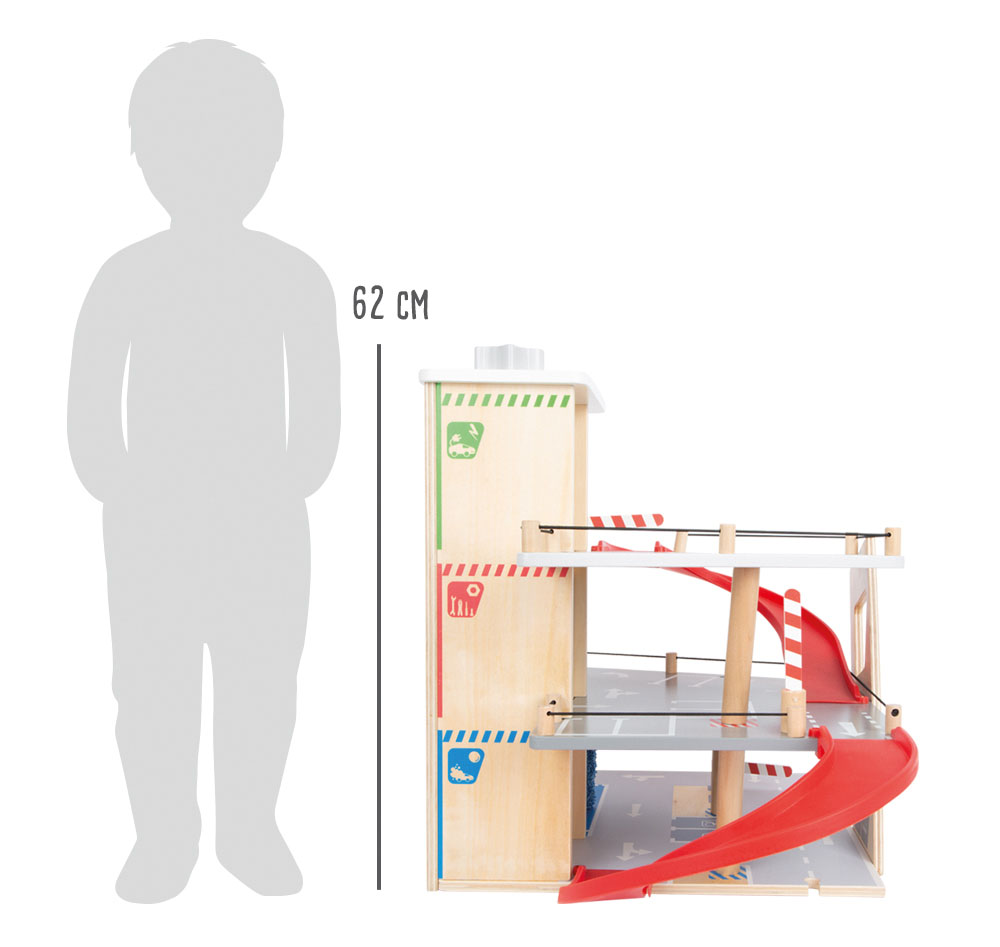 Maßstabsskizze vom Parkhaus aus Holz
