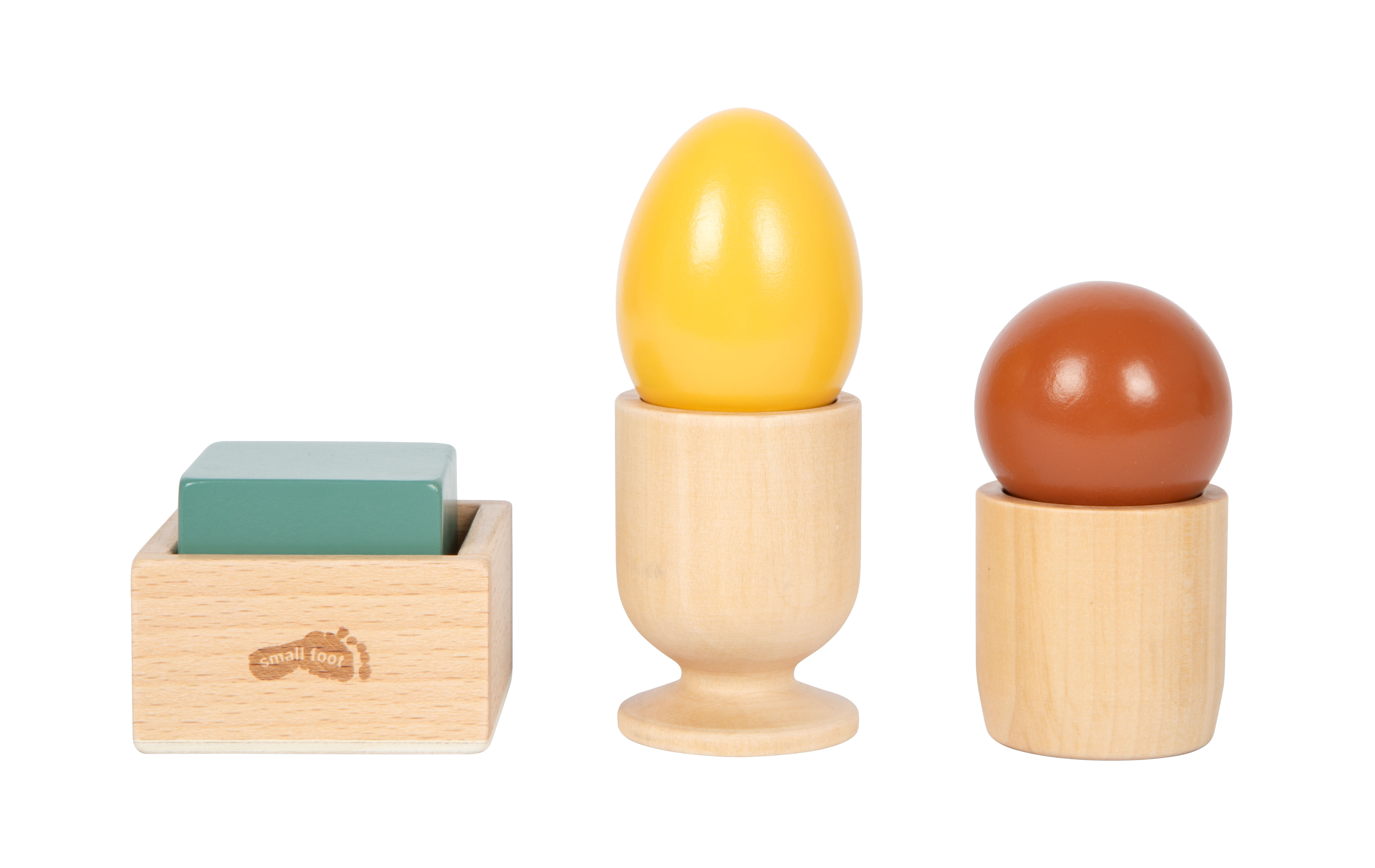 Montessori Sortierspiel zum Zuordnen von Kugel, Würfel und Ei