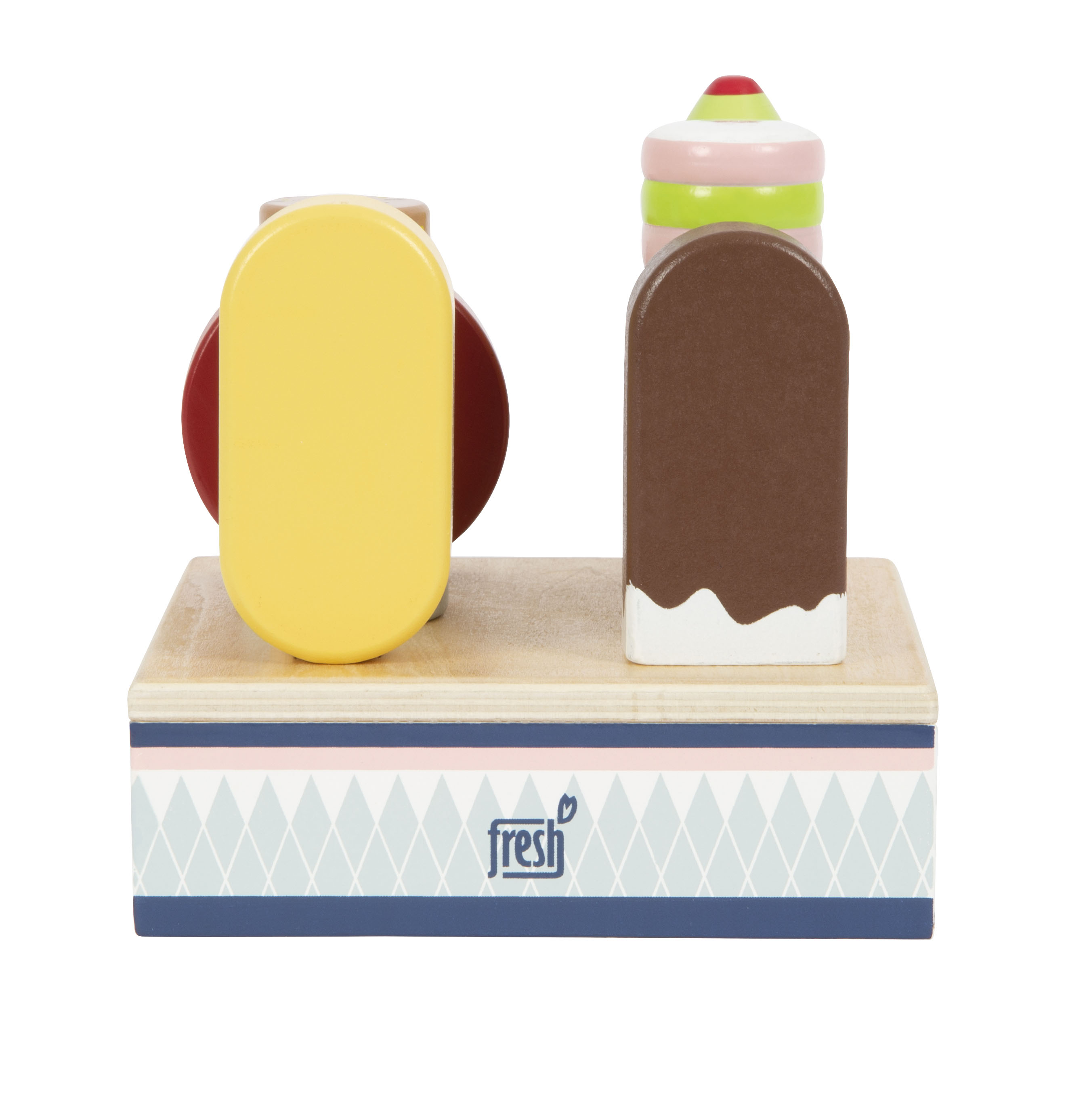 6 Sorten Eis aus Holz für Kinderküche