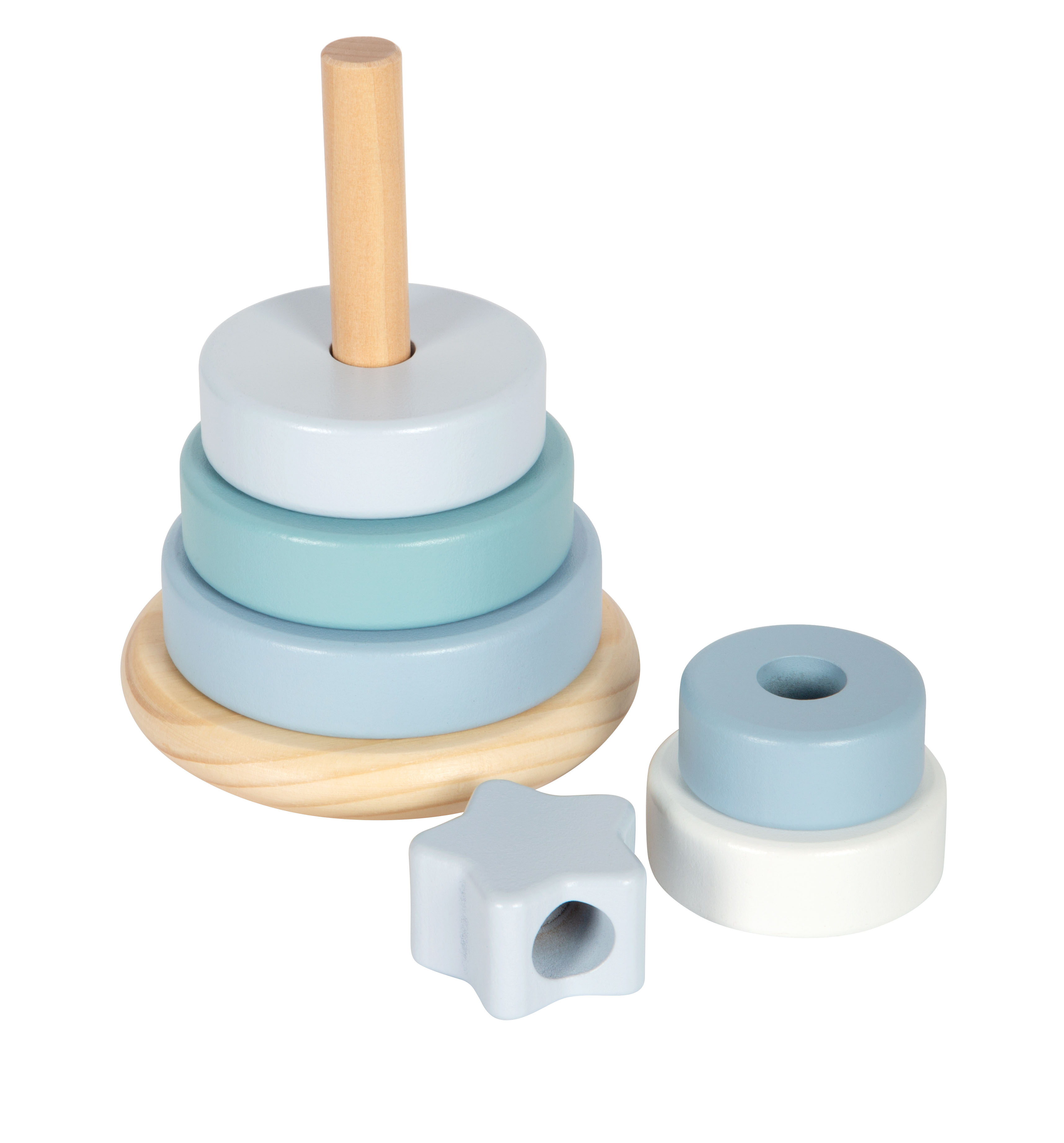 Turm zum stapeln mit sechs Teilen