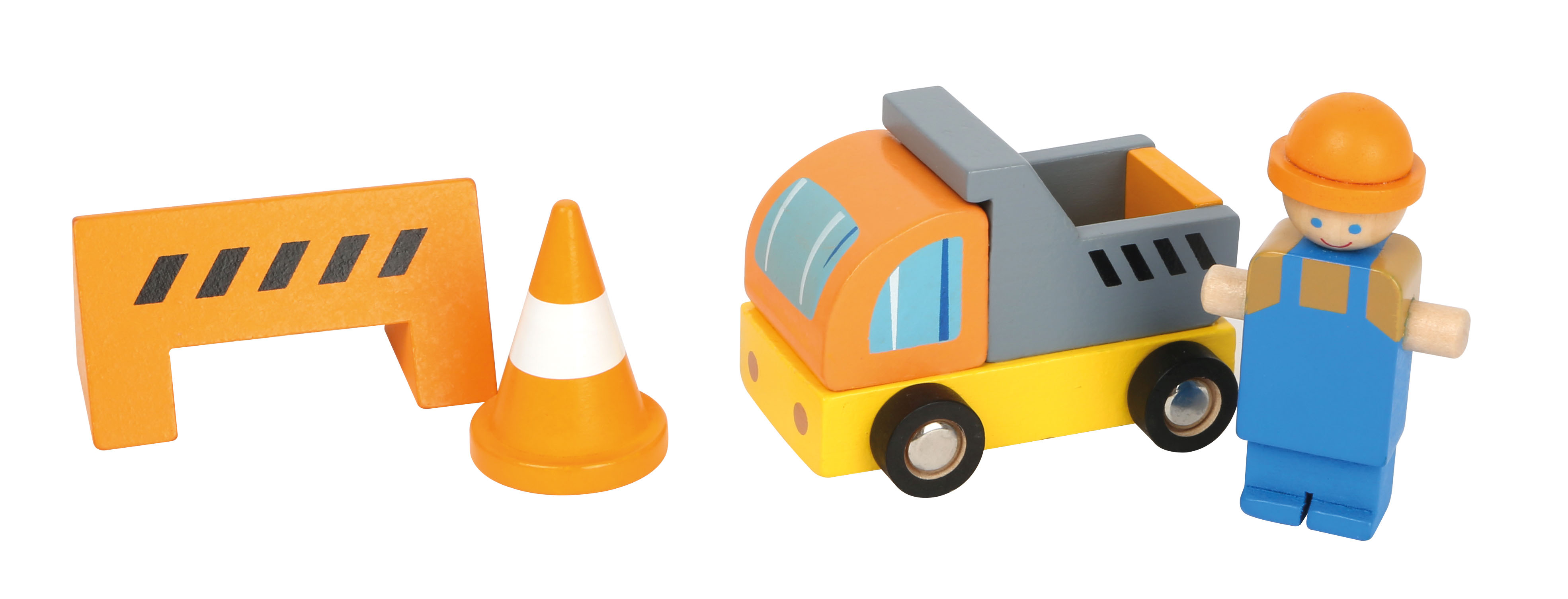 Baukran mit Baustellenzubehör für Kinder