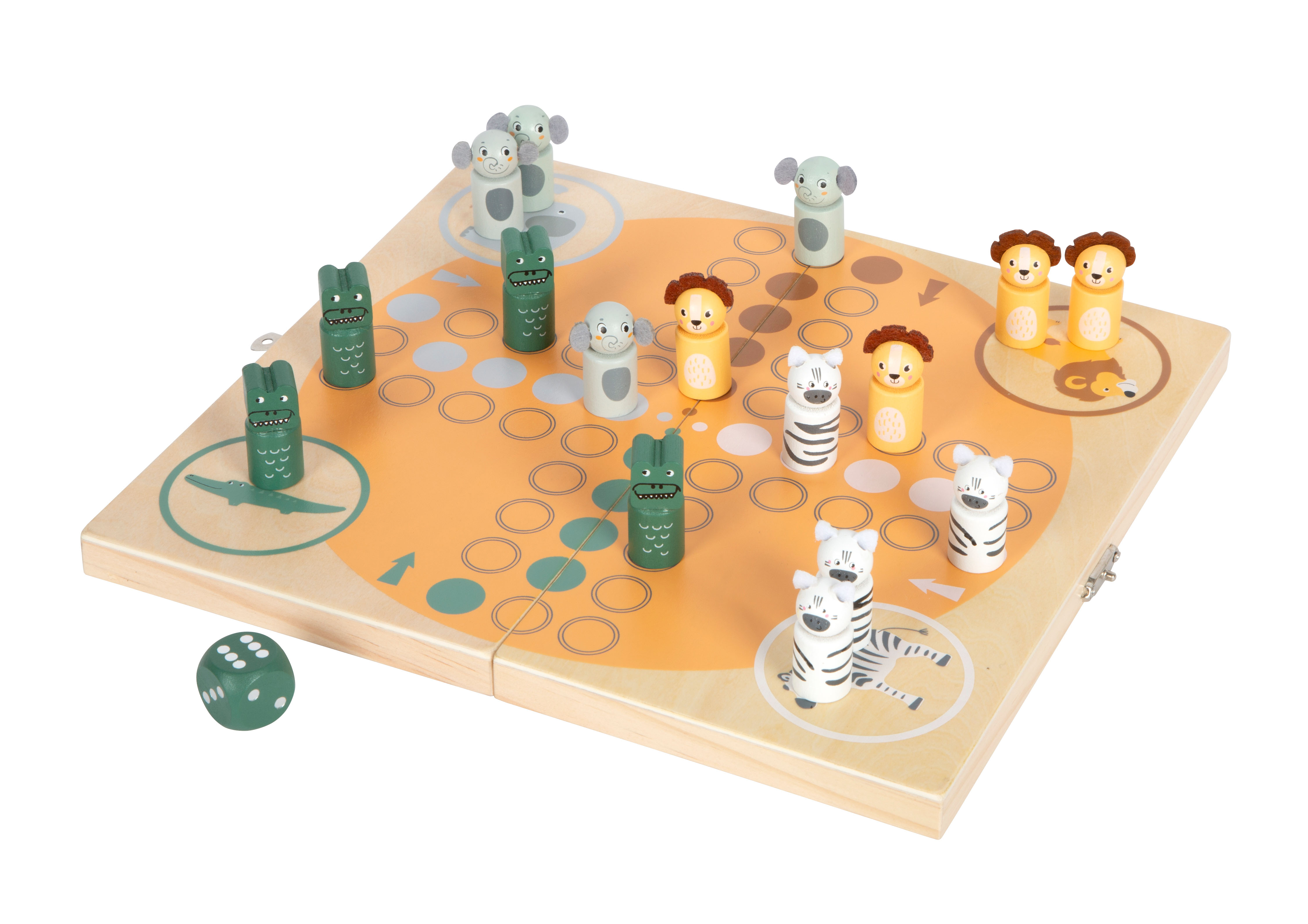 Kinder-Brettspiel Ludo mit Safari-Tieren