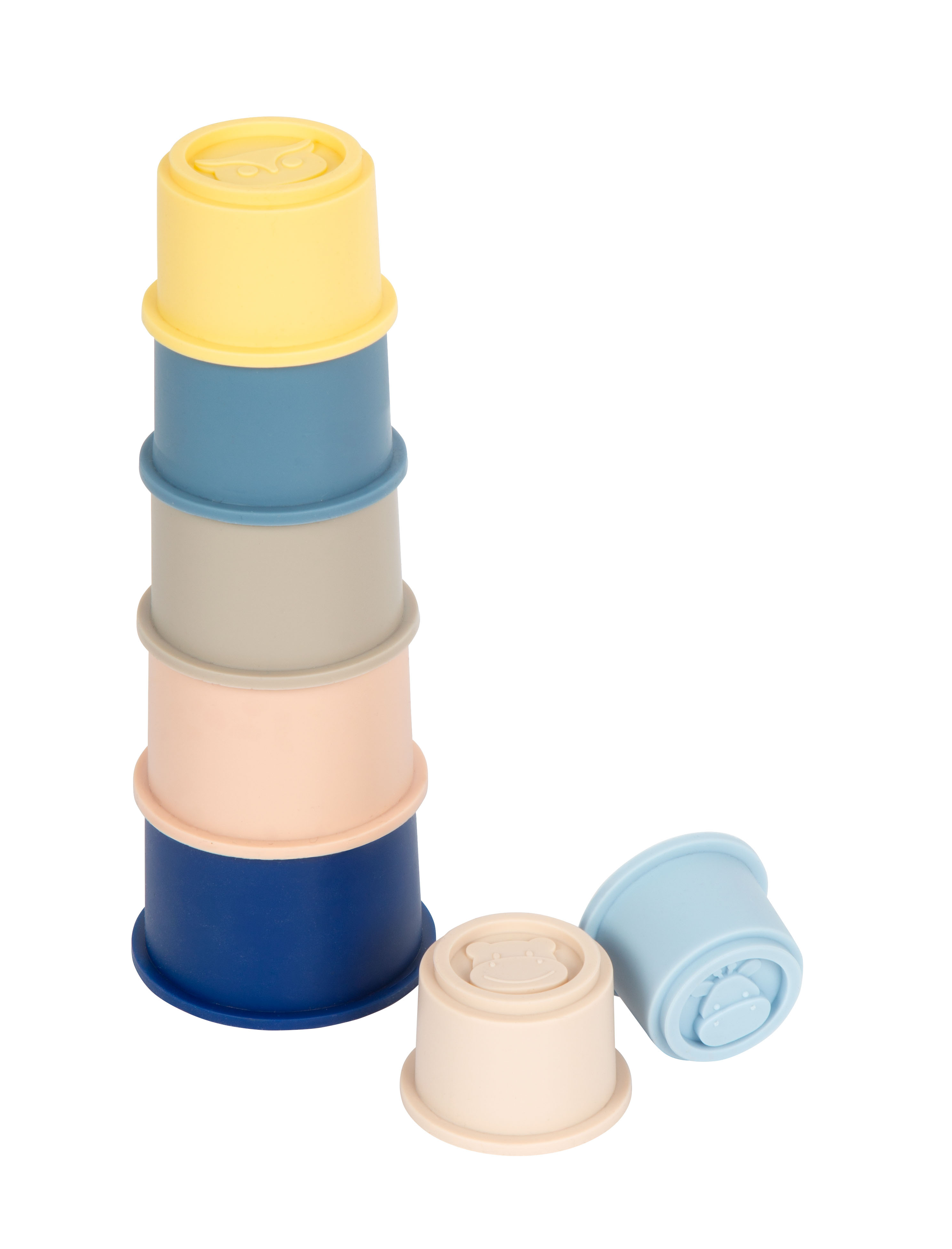 Turm aus Silikon-Stapelbechern für Kinder