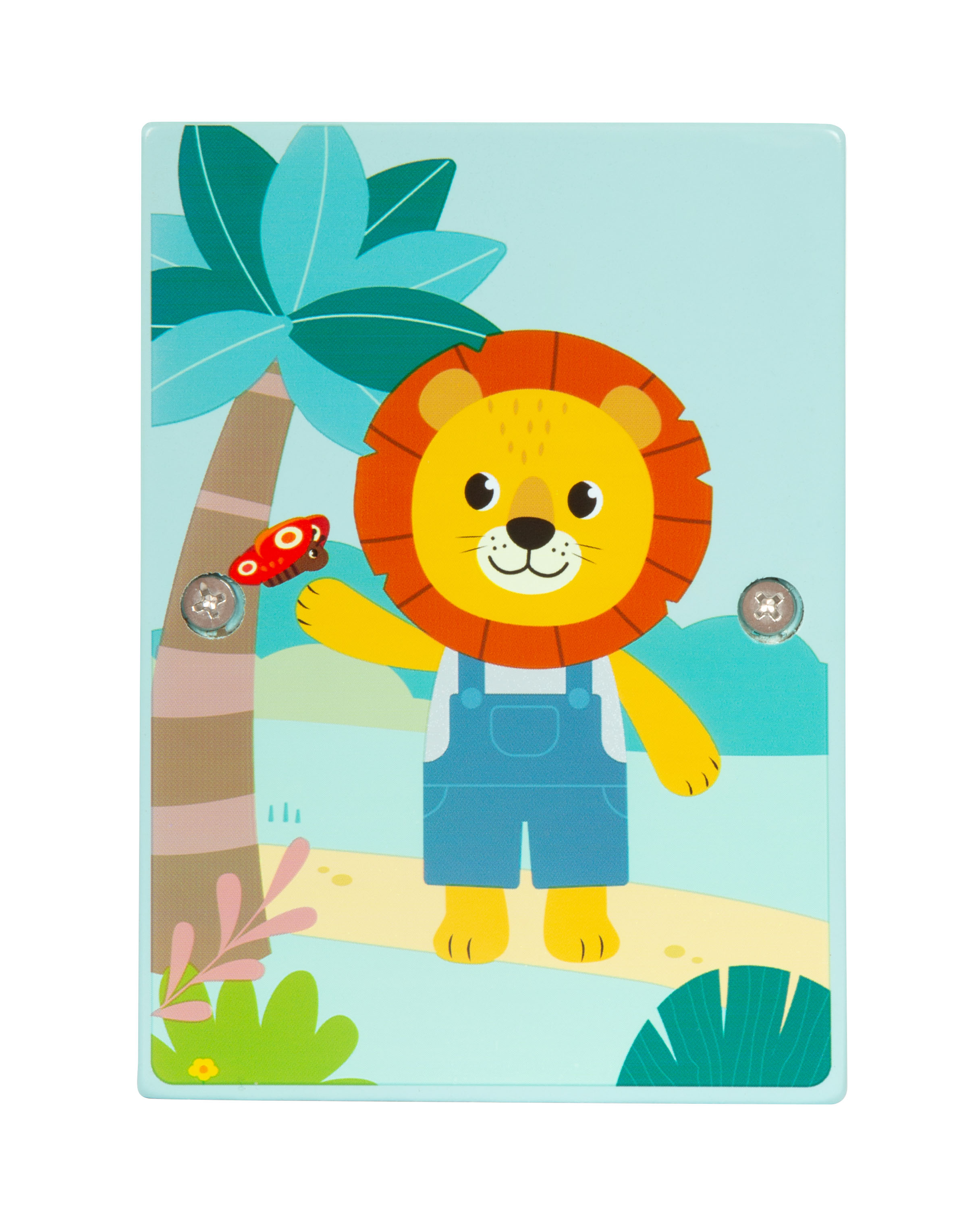 Klopfbank Seitenansicht mit Löwenmotiven