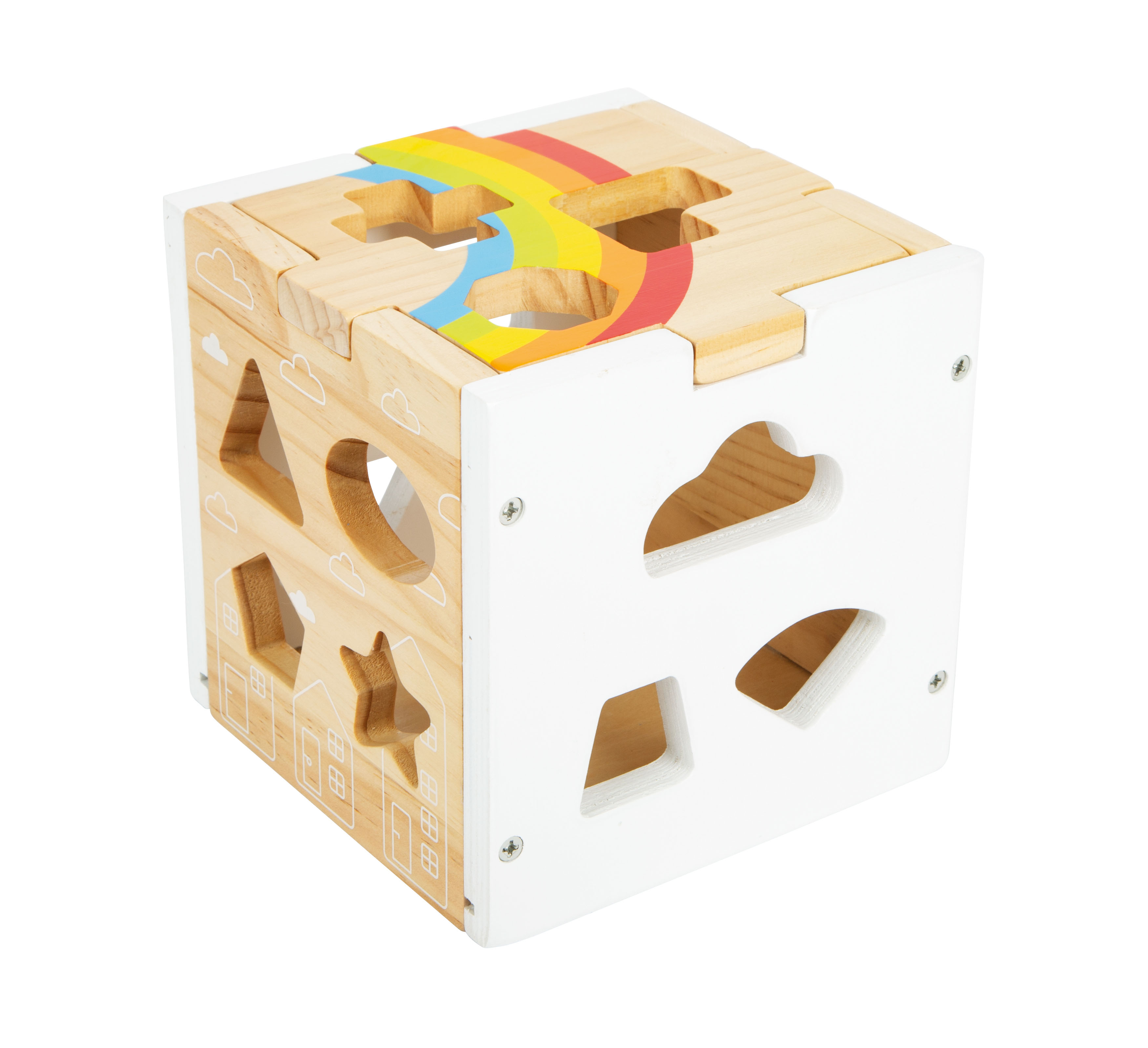 Steckwürfel Regenbogen für Kinder