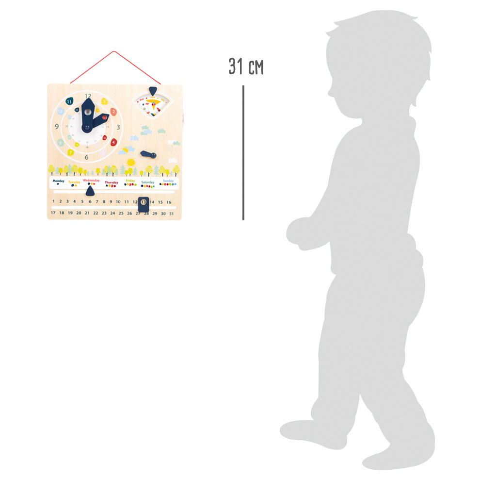 Lernuhr mit Kalender „Educate“ für Kinder
