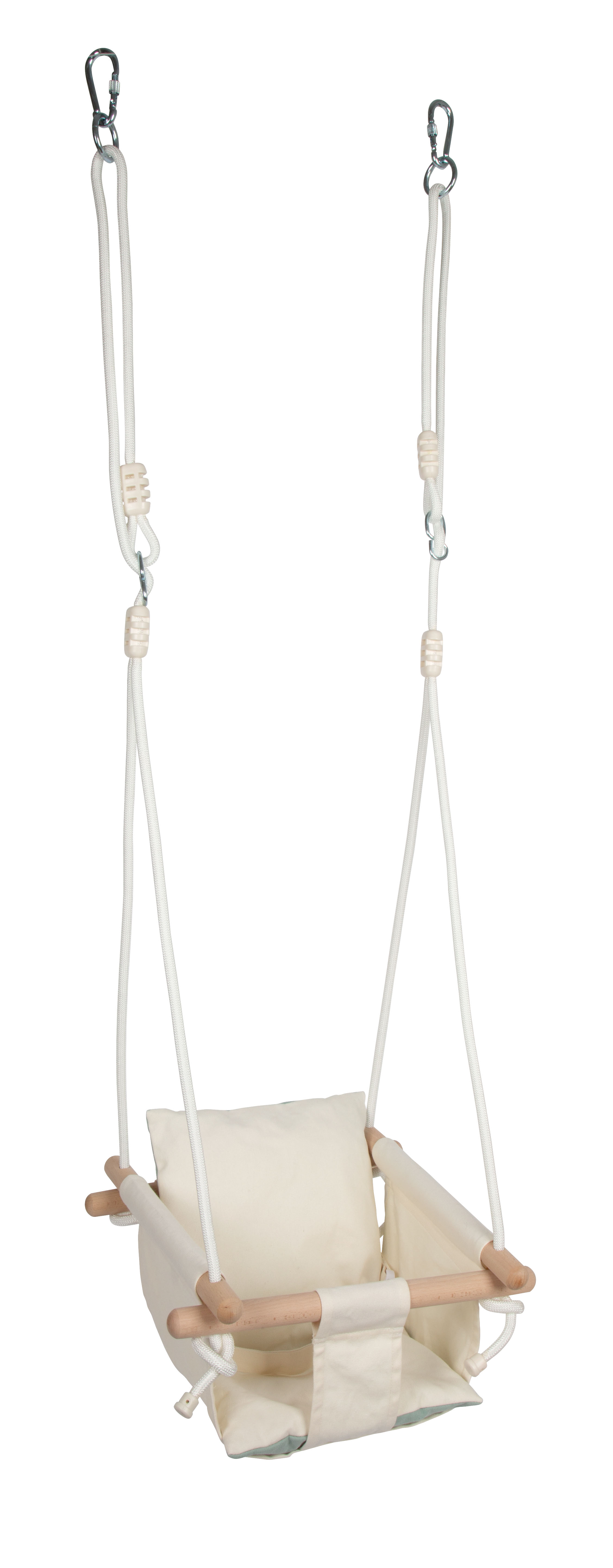 Beige Babyschaukel aus Stoff