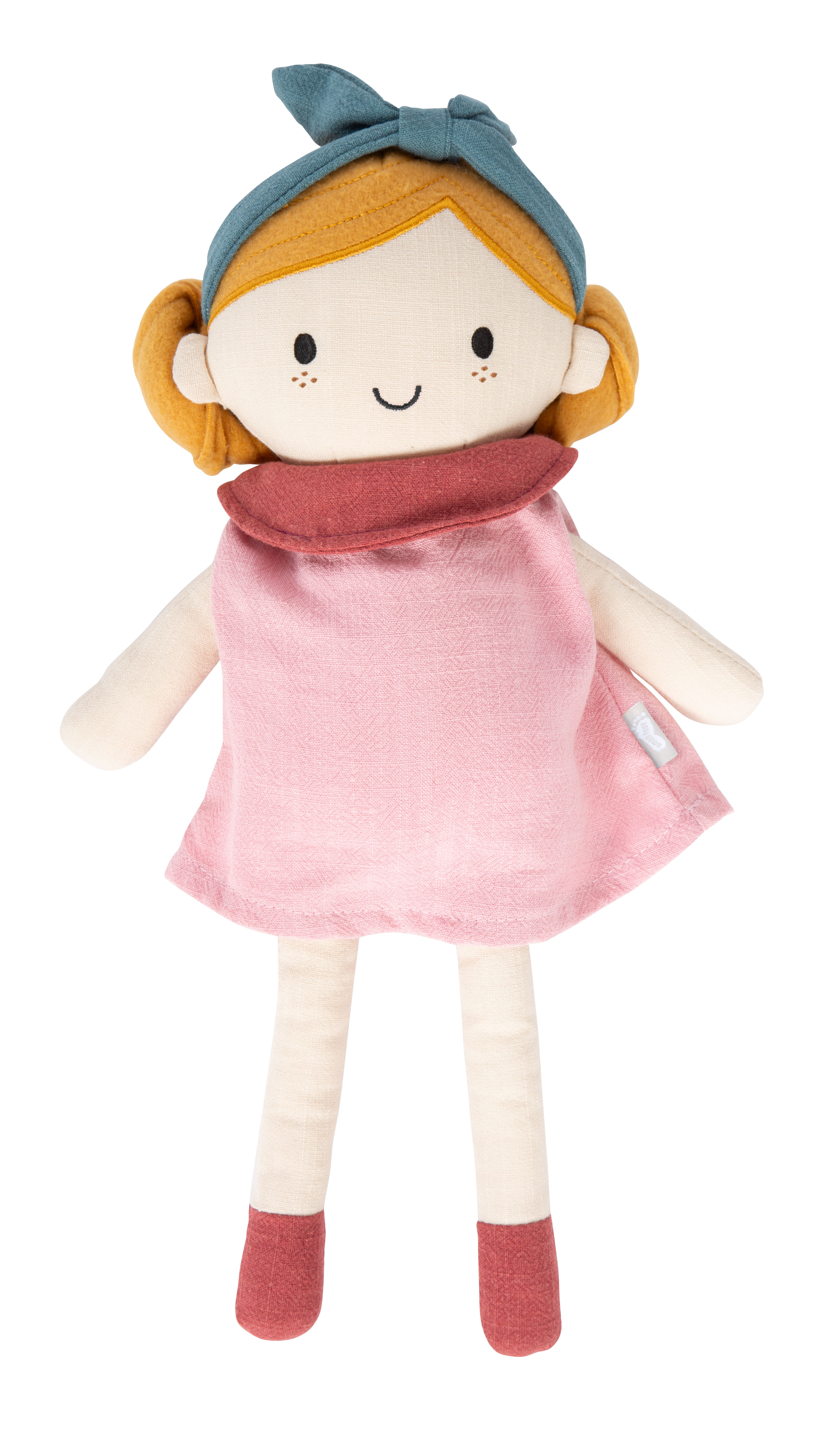 Stoffpuppe zum Spielen mit Kleid und Haarband