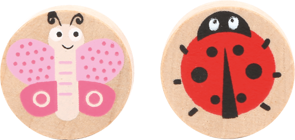 Draughts Ladybug & Butterfly