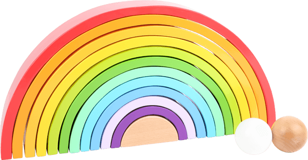Regenbogen-Spielzeug aus Holz für Kinder