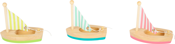 Farbige Holzboote für Kinder