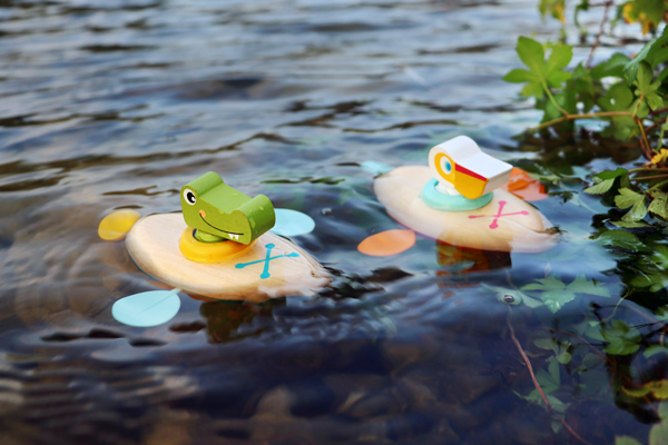 Wasserspielzeug Aufzieh-Kanu Krokodil