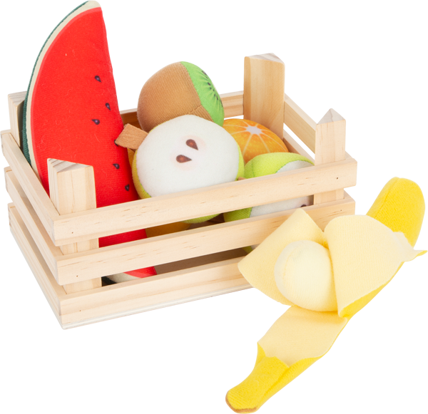 Stoff-Früchte-Set mit Kiste