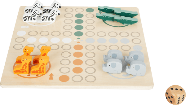 Brettspiel im Safari-Look für bis zu vier Spielern
