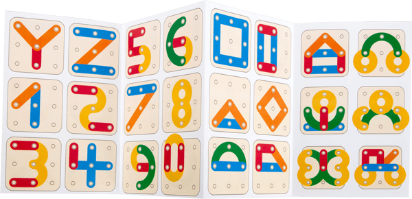 Lernspiel Steckpuzzle Buchstaben und Zahlen