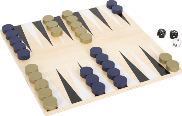 Modernes Backgammon-Spiel mit Gold-Akzenten