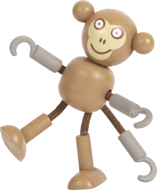 Spielfigur Affe aus Holz für Kinder