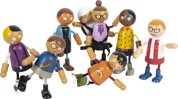 8 Puppen-Figuren fürs Puppenhaus