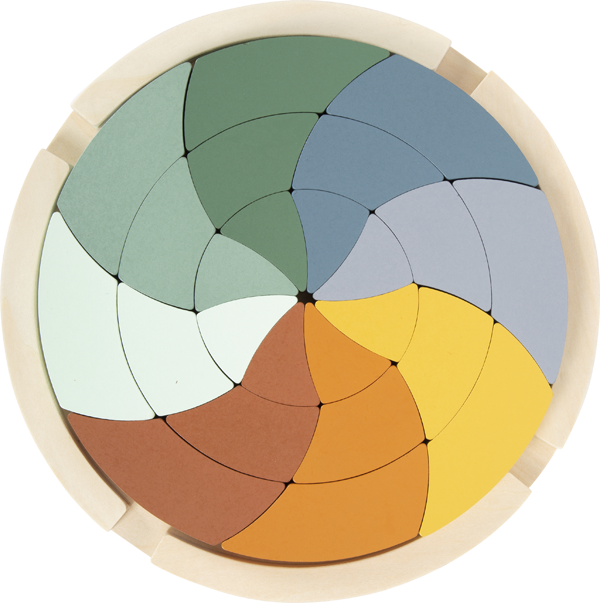 Mandala Farben-Puzzle aus Holz für Kinder
