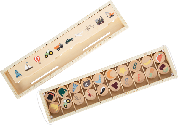 Sortierbox aus Holz für Kinder