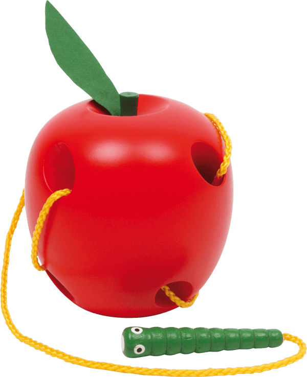 Roter Fädel-Apfel aus Holz