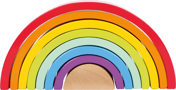 Regenbogen-Spielzeug aus Holz für Kinder