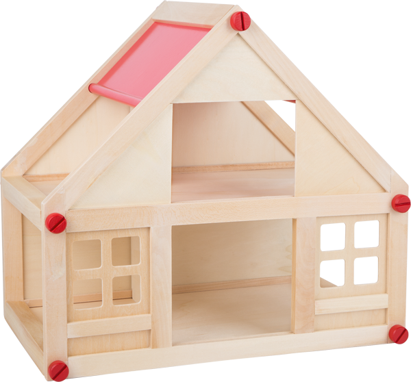 Klassisches Holz-Puppenhaus für Kinder