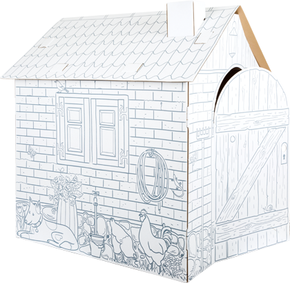 Spielhaus "Häuschen" aus Bastelkarton