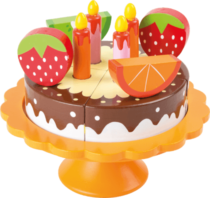 Cuttable Wooden Birthday Cake