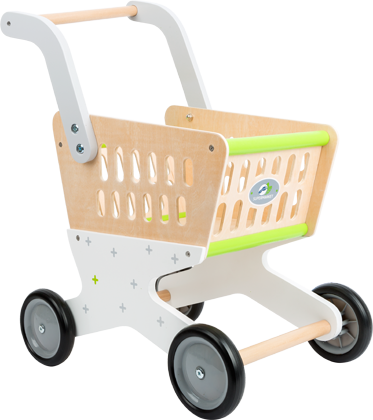 Kinder-Einkaufswagen aus Holz für Kaufladen