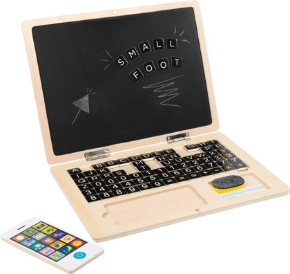 Holz-Laptop mit Magnet-Tafel