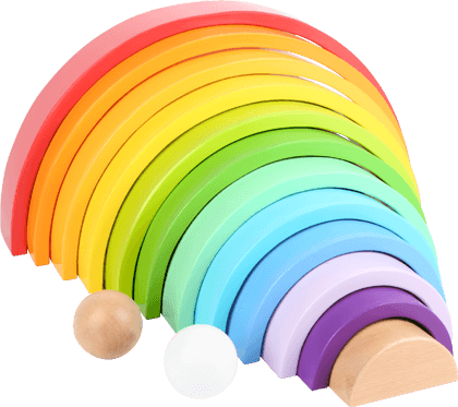 Motorik-Regenbogen aus Holz für Kinder