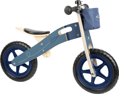 Bicicleta de aprendizaje Avión de papel, azul