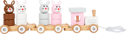 Pull-along train Rabbit Family