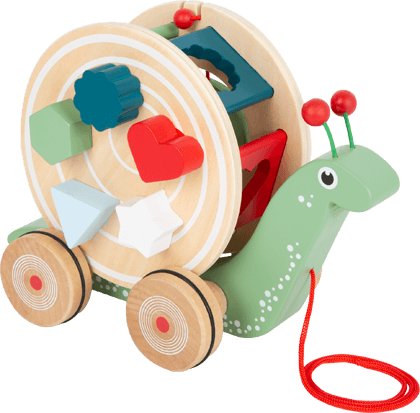 Spielzeug Schnecke aus Holz für Kleinkinder