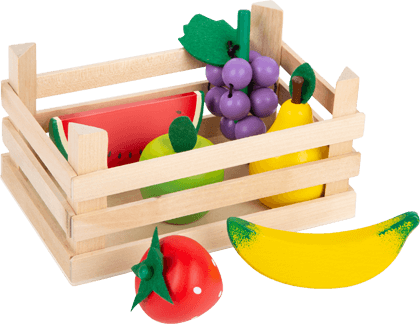 Kaufladen-Obst mit Kiste