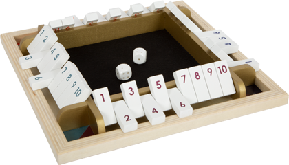 Shut the Box Dice Game "Gold Edition"