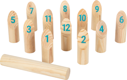Kubb Viking Game with Numbers "Active"