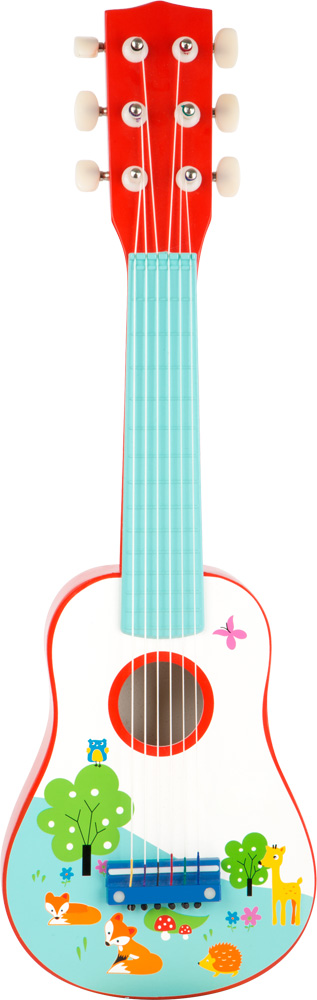 SMALL FOOT Gitarre Musikinstrument für Kinder 62,5cm HOLZ Spielzeug Natur Mangel 