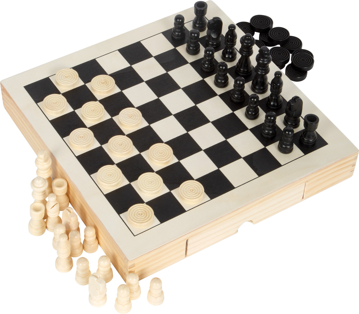 Spiele-Set Schach, Dame & Mühle, Gesellschaftsspiele