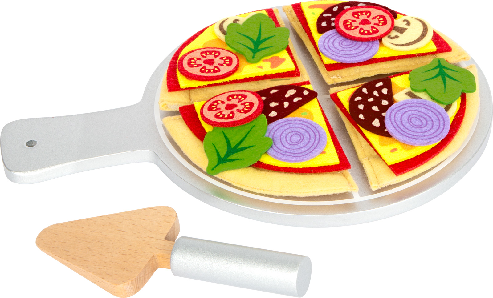 Pizza of fabric with Plate | the Play Kitchen | Toys | Toys | foot