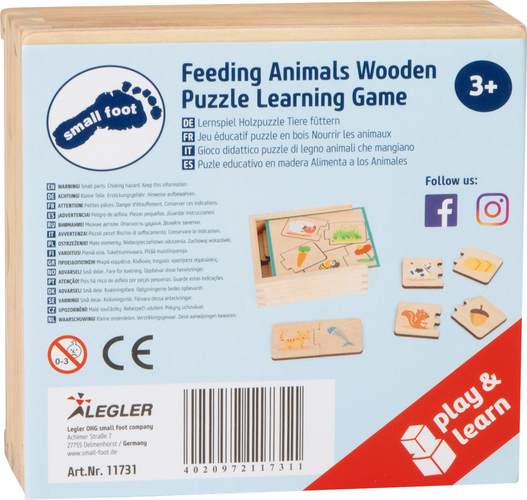 Boîte de puzzles Nourrir les animaux, Jouets d'apprentisage, Motricité &  Apprendre, Jouets