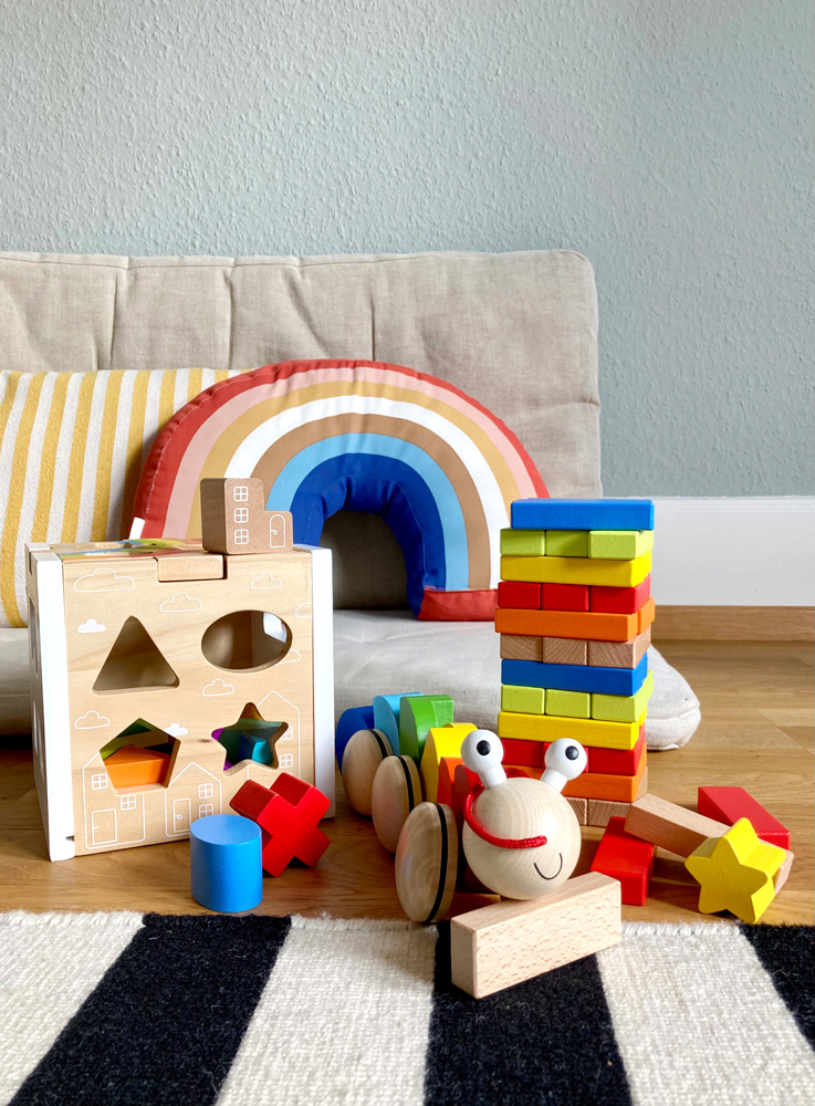 Wooden Wobbly Tower Stacking Blocks Game