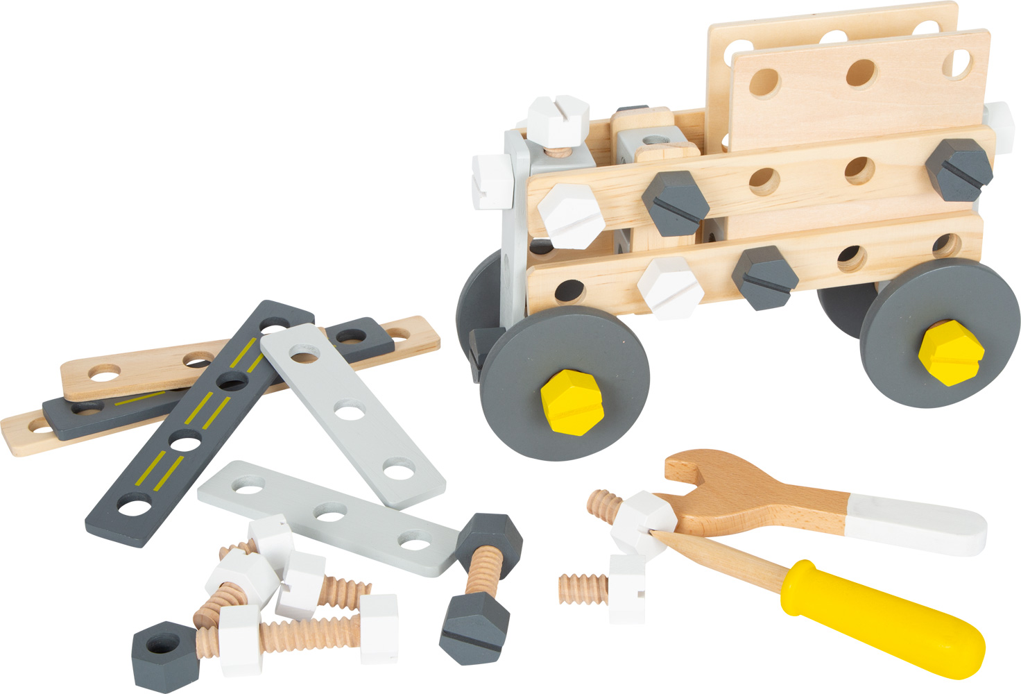 Holz-Spielzeug Pinguine zum Hinterherziehen ab 3 Jca 25,5 x 6,5 x 13 cm 
