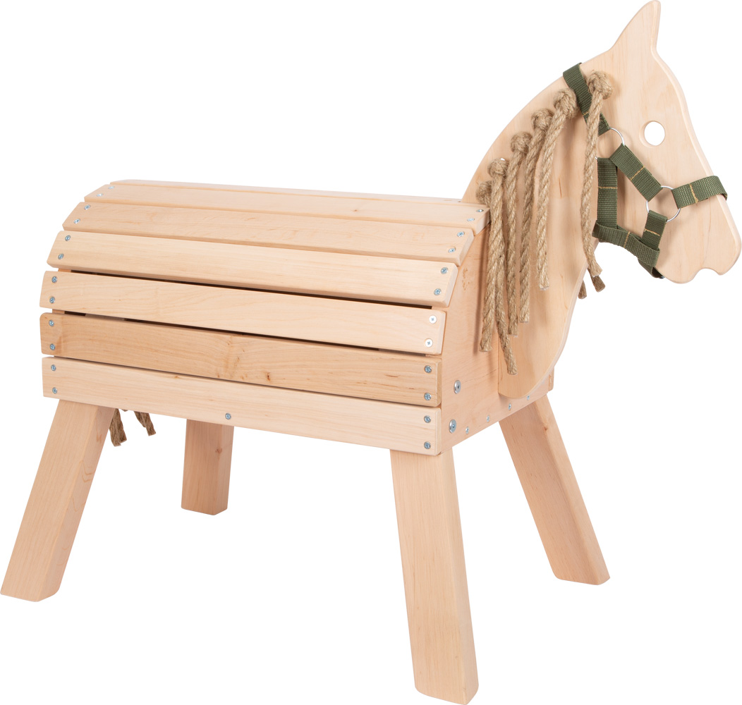 Cavallo di legno compatto  BibidiWood Giocattoli in Legno