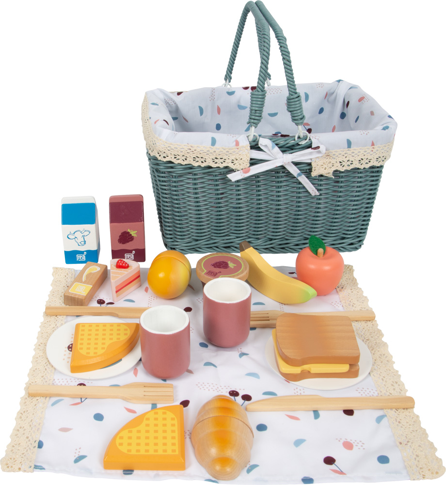 New Classic Toys Picnic Set - Pretend Play Toy for Kids Cooking Simulation  Educational Toys and Color Perception Toy for Preschool Age Toddlers Boys